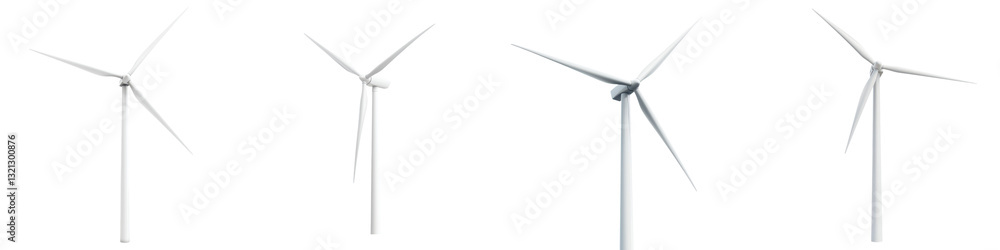 Wind turbines standing tall in a scenic rural landscape harnessing the power of the wind to produce clean renewable electricity for the grid Wind turbines standing tall in a scenic rural landscape harnessing the power of the wind to produce clean renewable electricity for the grid