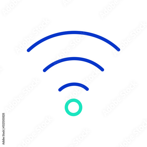 WIFI outline dual color icon