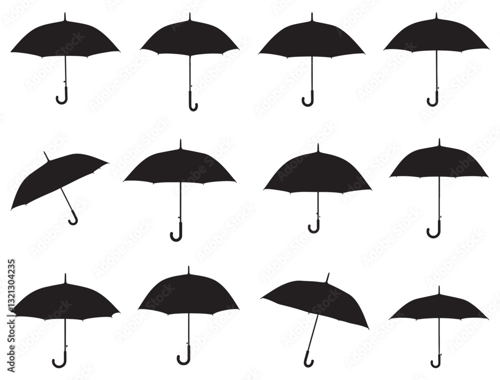 UMBRELLA SILHOUETTE WHITE BACKGROUND UMBRELLA SILHOUETTE WHITE BACKGROUND