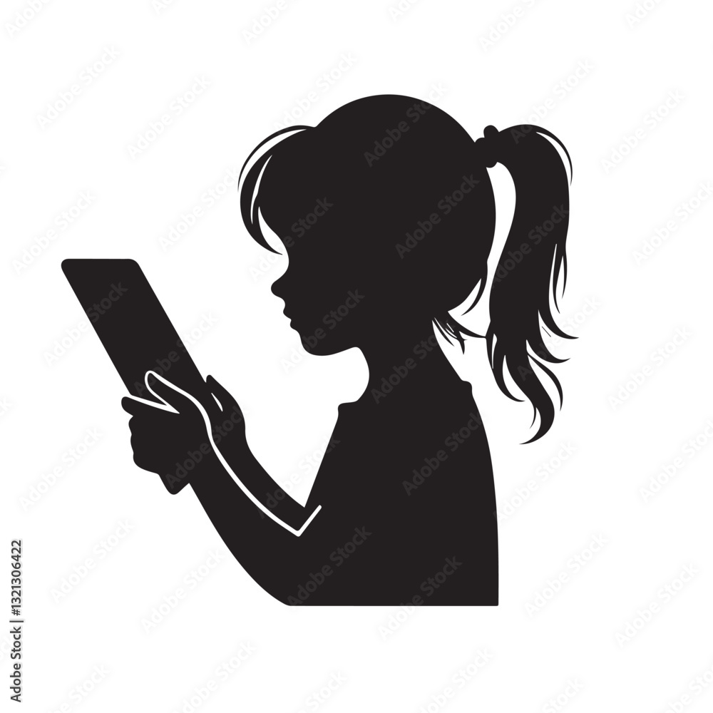 Child using laptop vector silhouette design. Children using laptop vector illustration. Child using laptop vector silhouette design. Children using laptop vector illustration.