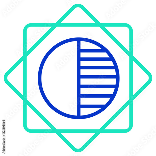 camera exposure outline dual color icon