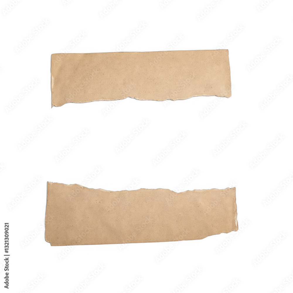 Pieces of torn brown paper, textured surfaces, perfect for creative projects, scrapbooking, or adding a vintage touch. Isolated on white background or PNG Pieces of torn brown paper, textured surfaces, perfect for creative projects, scrapbooking, or adding a vintage touch. Isolated on white background or PNG