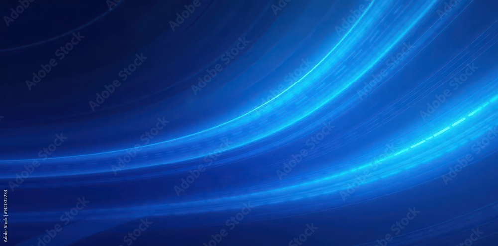 Fototapeta premium Abstract blue striped background, radiating light , modern, beams