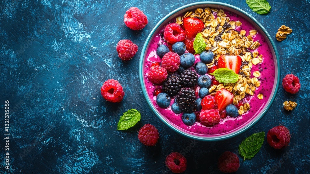 Vibrant Smoothie Bowl with Fresh Berries and Nuts Vibrant Smoothie Bowl with Fresh Berries and Nuts