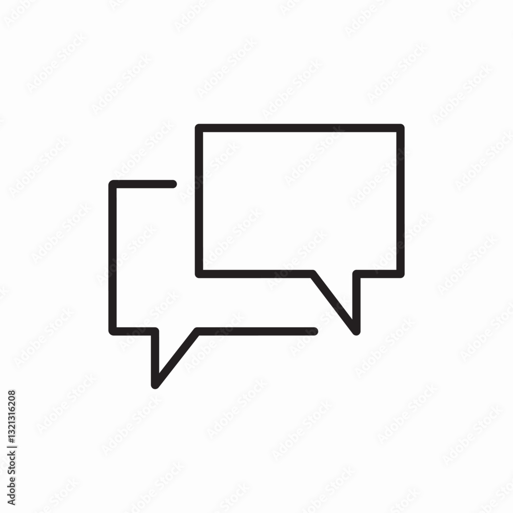 Chat conversation message bubble icon vector sign Chat conversation message bubble icon vector sign
