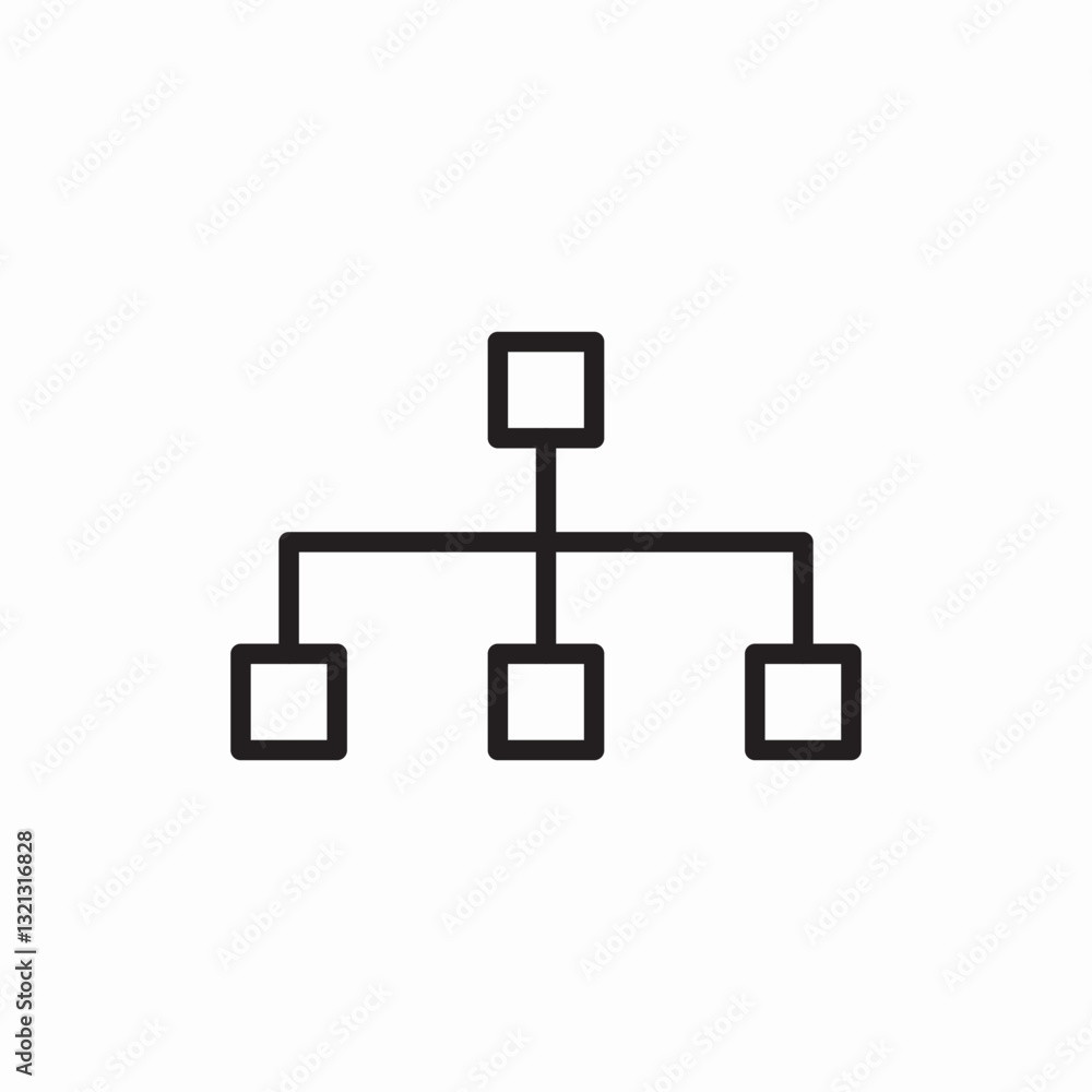 Organization hierarchy structure chart icon vector sign Organization hierarchy structure chart icon vector sign