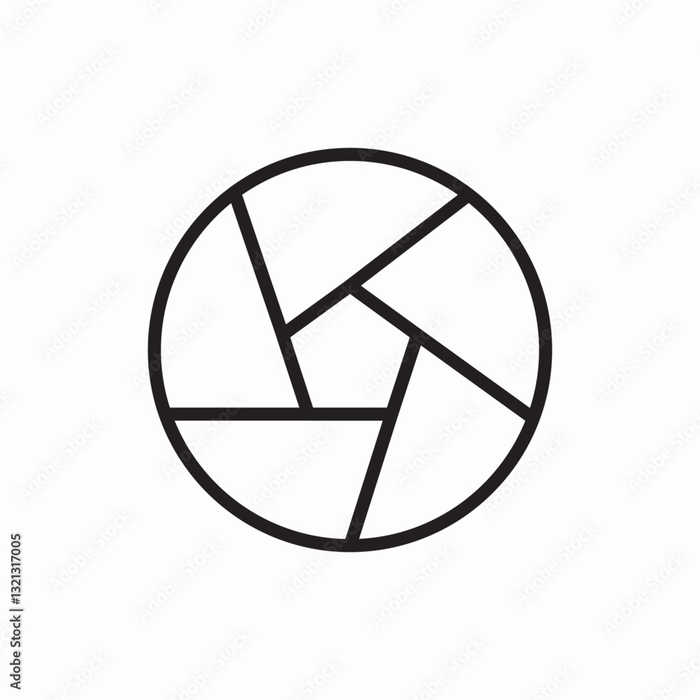 Camera aperture photography lens icon vector sign Camera aperture photography lens icon vector sign