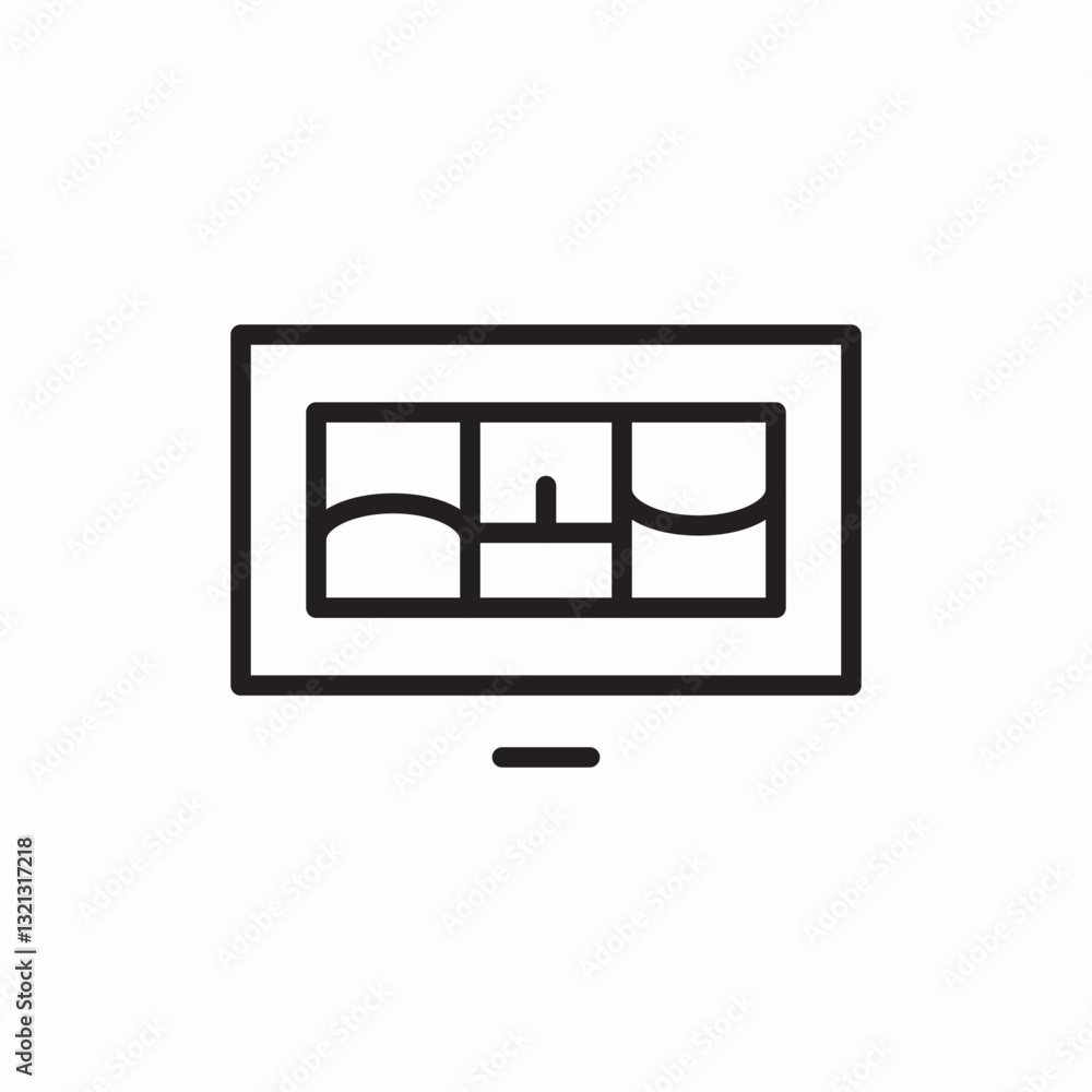 Website layout design template icon vector sign Website layout design template icon vector sign