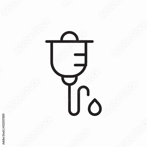 siphon sewerage toilet icon vector sign