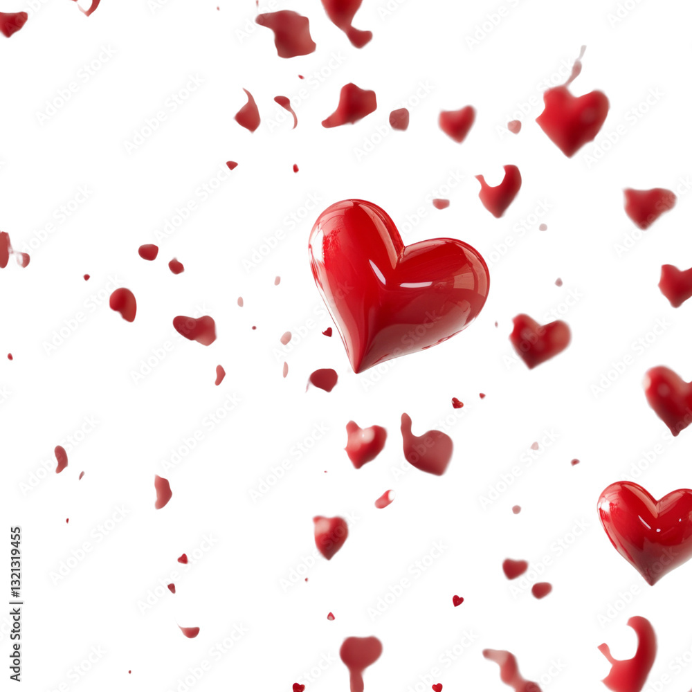 A heart is surrounded by many other hearts, creating a sense of love A heart is surrounded by many other hearts, creating a sense of love
