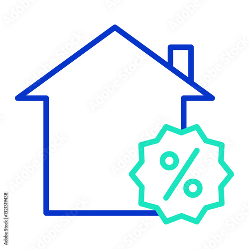 Home Offer outline dual color icon
