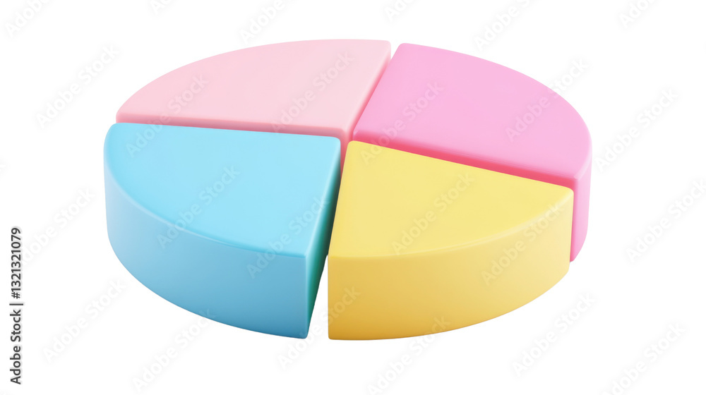 Obraz premium pie chart isolated on white background