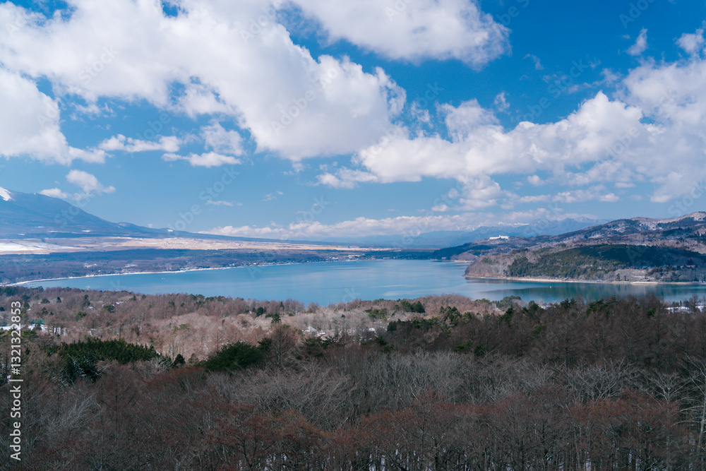 明神山パノラマ台から見る富士山と山中湖 明神山パノラマ台から見る富士山と山中湖