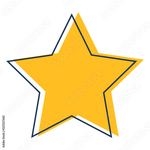 Simple star Icon: A solitary five-pointed star icon, radiating simplicity and a touch of the extraordinary. Perfect for design, branding, or representing ideas. 