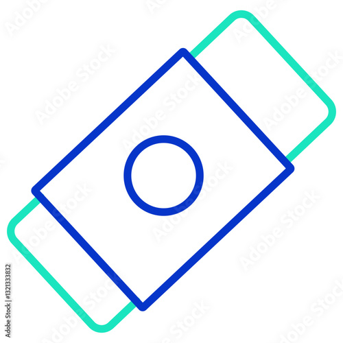 Free Download Eraser outline dual color icon - GFXLoad