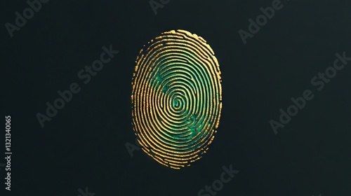 Wallpaper Mural A fingerprint on a black background Torontodigital.ca