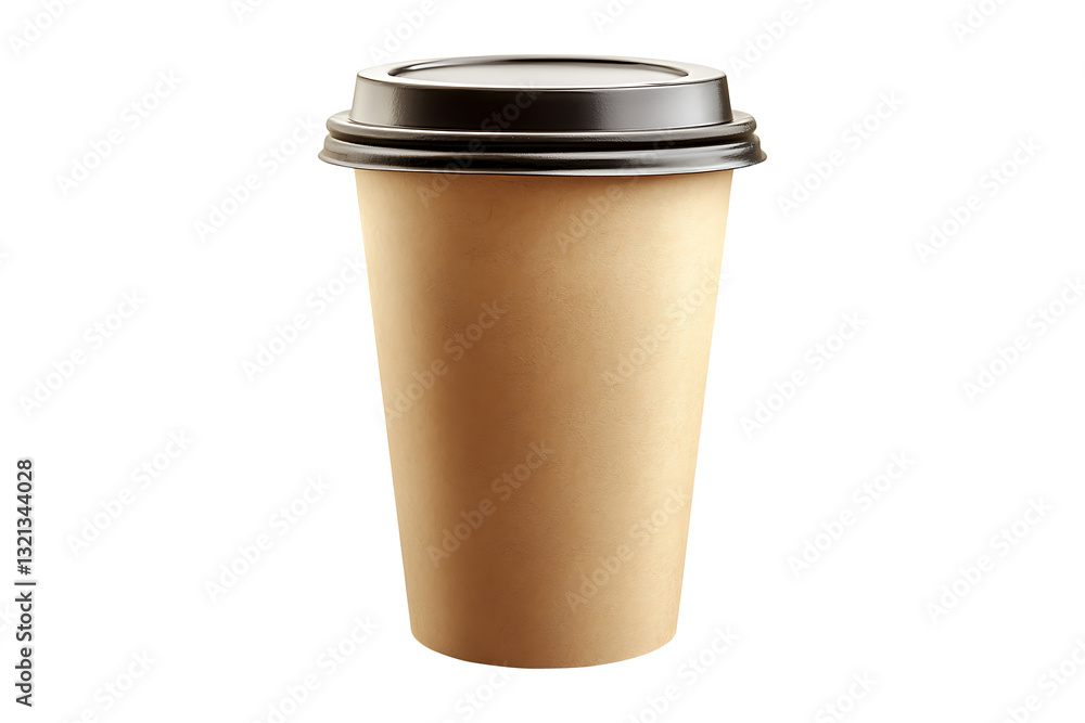 A coffee paper cup Isolated on White and Transparent Background PNG Image. A coffee paper cup Isolated on White and Transparent Background PNG Image.