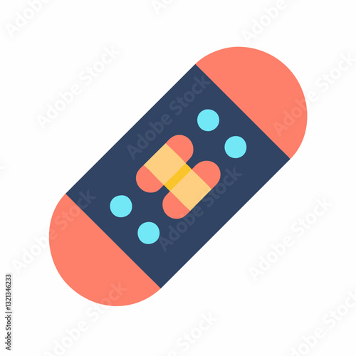  Medical Bandage Icon - Flat Vector Illustration