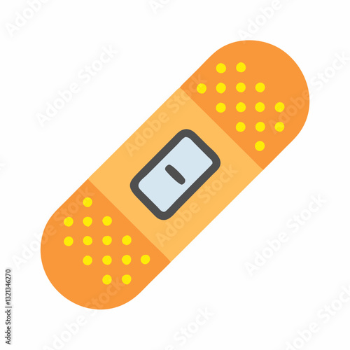 Flat Design Adhesive Bandage – First Aid Medical Plaster Icon
