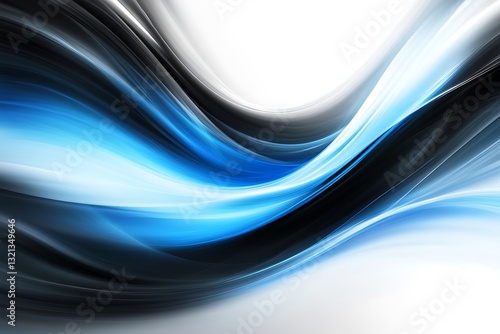 Abstract blue and black wave design.