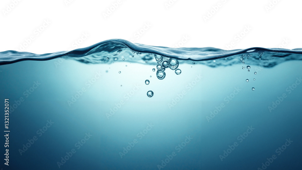 Serene Underwater Scene with Gentle Ripples and Air Bubbles, Isolated on Transparent Background for Commercial Use Serene Underwater Scene with Gentle Ripples and Air Bubbles, Isolated on Transparent Background for Commercial Use