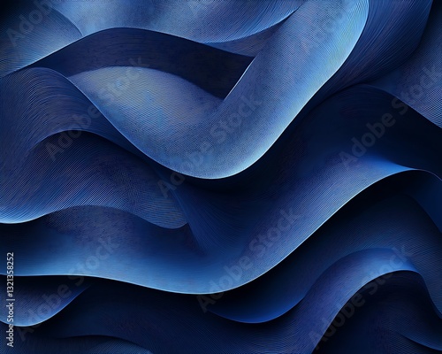 Abstract blue wavy textured background. (1)