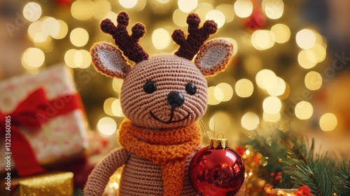 Wallpaper Mural "Detailed Close-up of an Amigurumi Deer" Torontodigital.ca