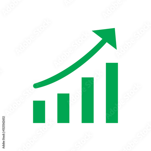 Free Download green graph icon - GFXLoad