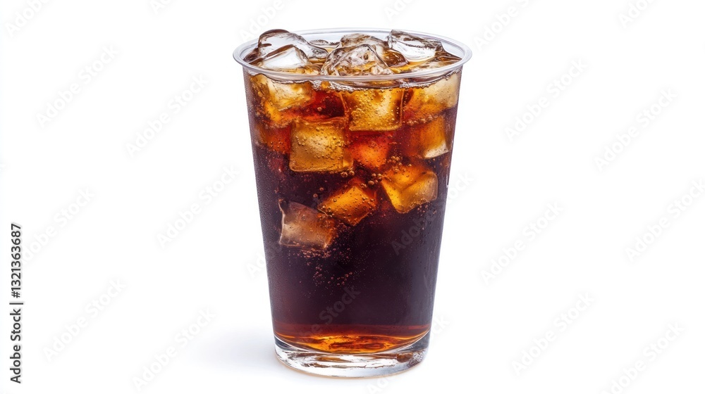 Iced Cola Drink Glass Cubes Refreshing Beverage Cool Iced Cola Drink Glass Cubes Refreshing Beverage Cool