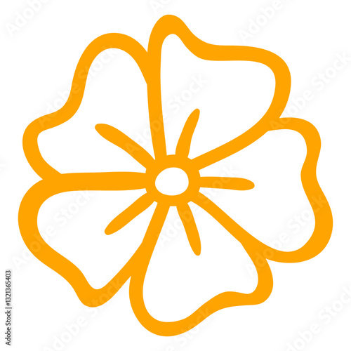 Golden Flora's Embrace: An artistic representation of a simple yet elegant, golden-hued, flower, its petals gracefully unfurling to reveal a center of delicate detail.