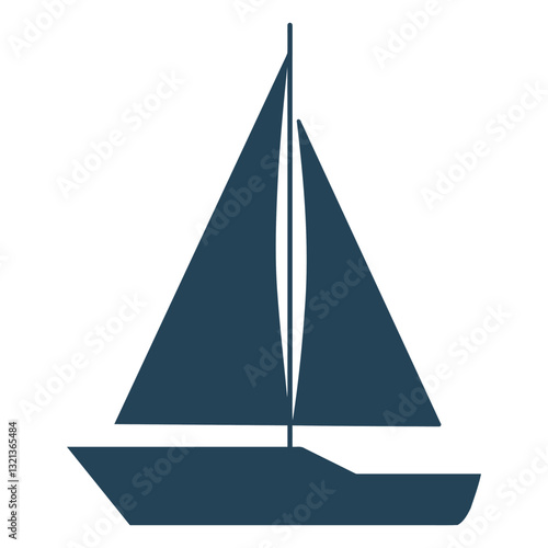 simple sailboat vector.