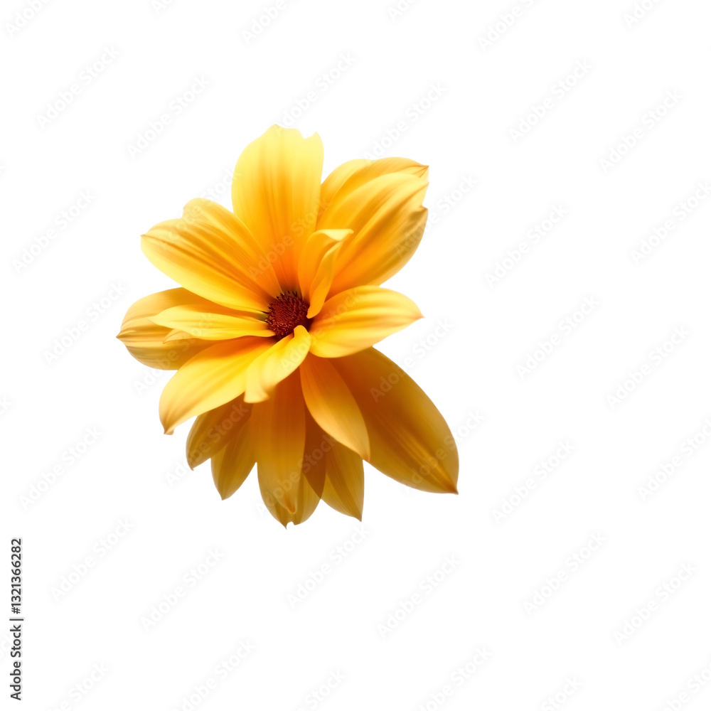 Obraz premium yellow daisy flower isolated on transparent background. Generated Ai