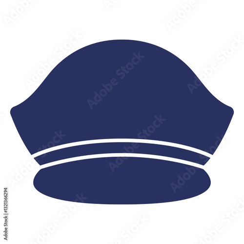 Navy Captain's Hat: The striking navy cap with two white stripes represents authority, precision, and the call to lead.