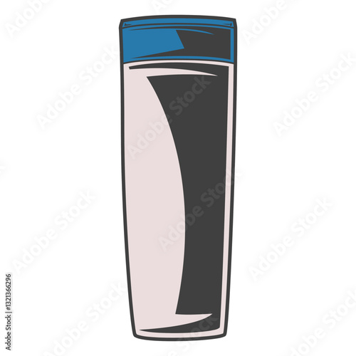 Simple Bottle of Liquid: A minimalist illustration of a sleek bottle, its clean design and simple lines hinting at the freshness it holds within. 