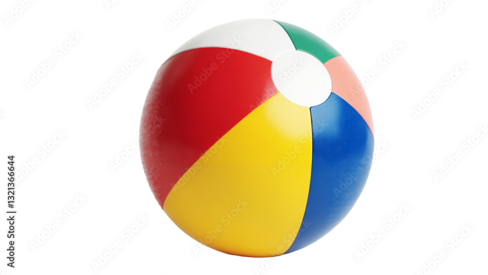 Vibrant Beach Ball Isolated on Transparent Background for Summer Fun and Outdoor Activities Vibrant Beach Ball Isolated on Transparent Background for Summer Fun and Outdoor Activities
