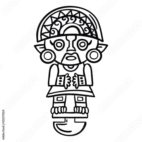 Ancient Symbol: A captivating illustration of an ancient symbol from an indigenous culture, a relic of past civilizations