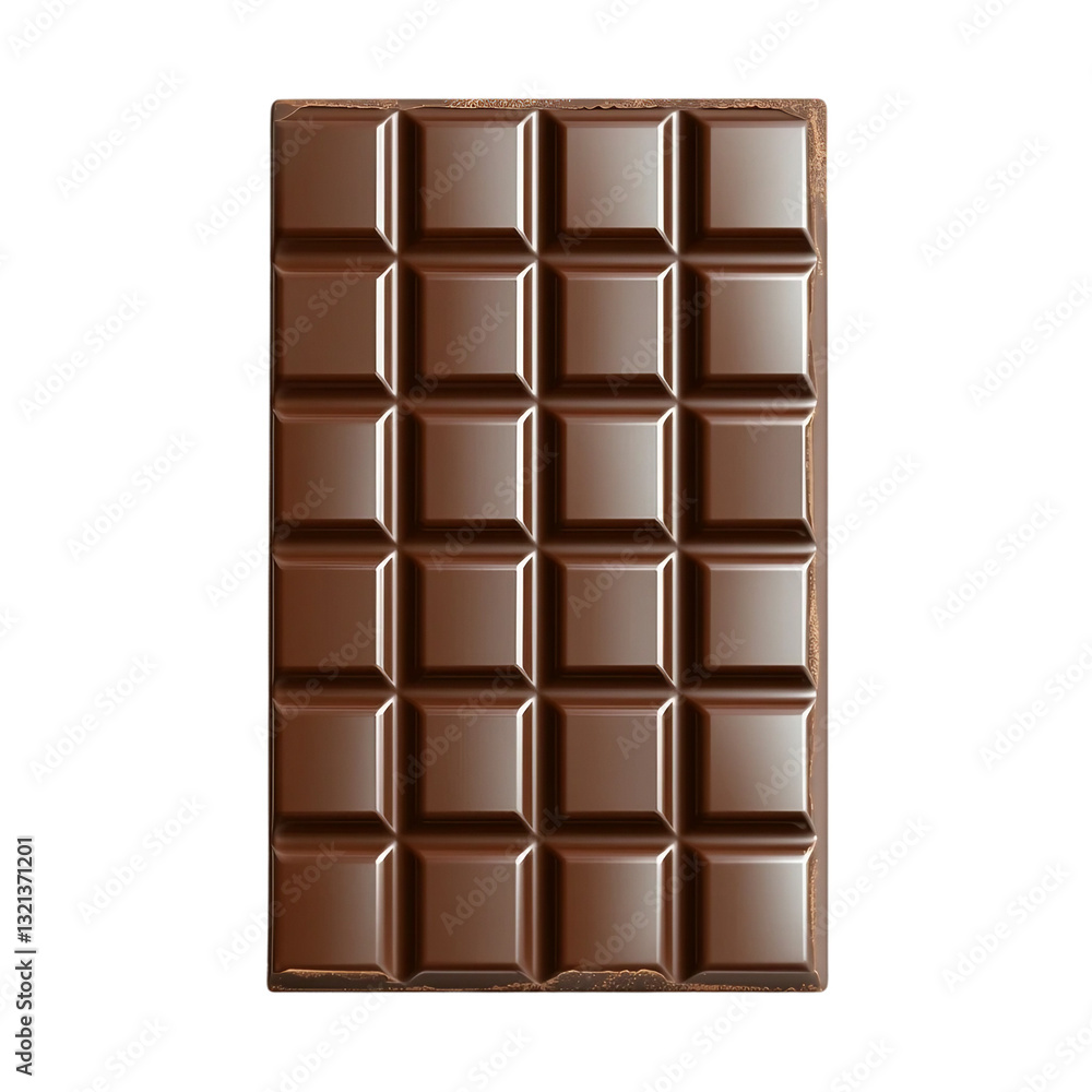 Dark Chocolate Bar isolated on transparent white background, clipping path. Dark Chocolate Bar isolated on transparent white background, clipping path.