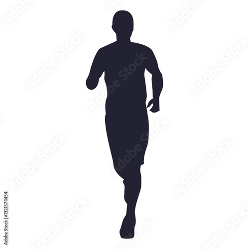 Silhouette of Runner in Motion: A striking silhouette captures the essence of a determined runner, symbolizing movement, energy, and the pursuit of personal excellence.