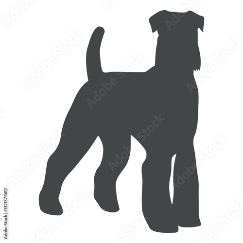 Silhouette of a Dog: An elegant silhouette of a dog, exuding grace, stands poised, creating a timeless depiction of loyalty and companionship.