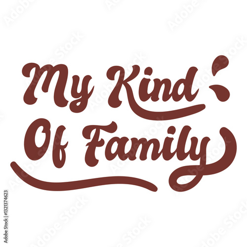 Family bond in stylish typography: A heartwarming typographic illustration, capturing the essence of kinship, featuring a stylish, modern font that embodies the value of familial connection.