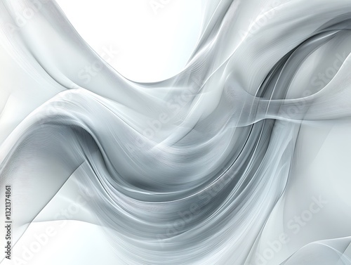 Abstract grayscale flowing fabric waves.