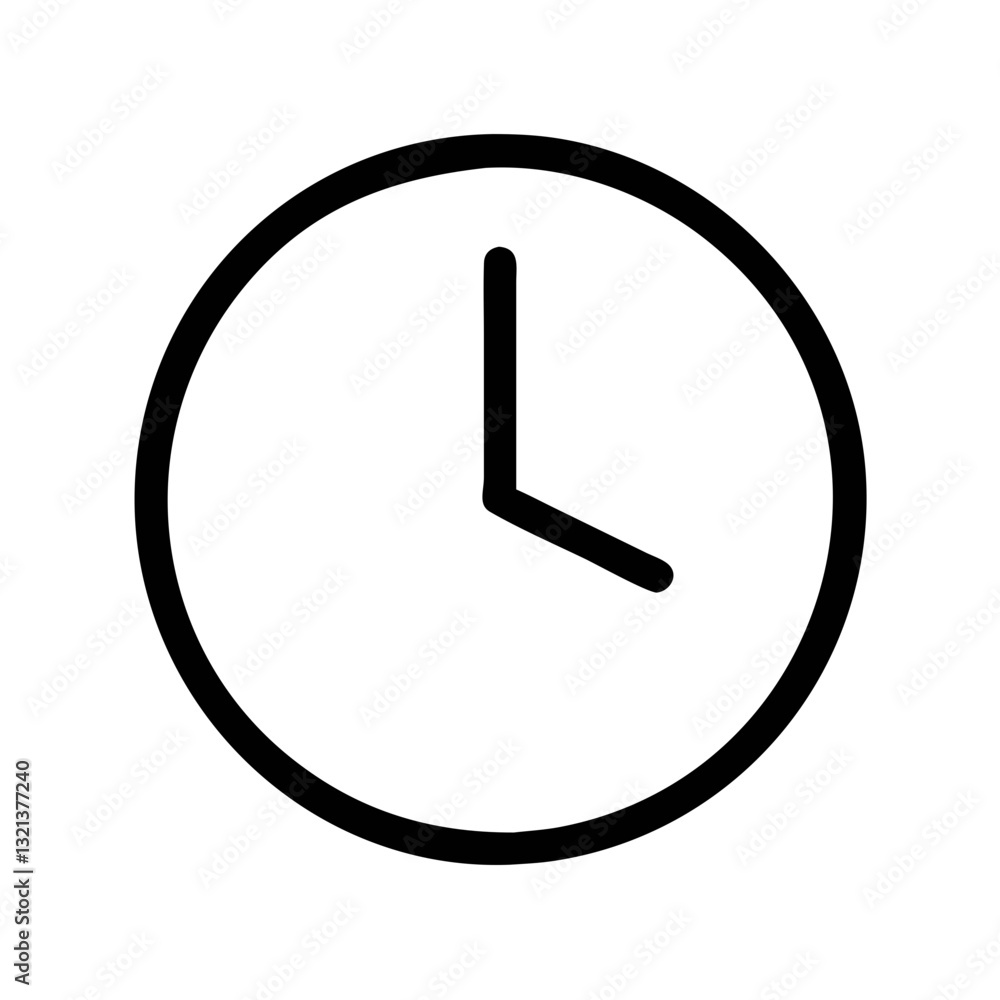 wall clock linear style icon, isolated vector illustration wall clock linear style icon, isolated vector illustration