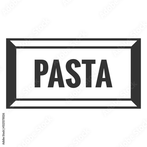 Pasta Sign: Simple monochrome shot of a 'Pasta' sign against a plain backdrop. Perfect for culinary projects, illustrating dining or food-related topics. 