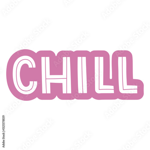 Chill Vibes in the Digital Realm: A vibrant pink logo, with bold CHILL text, perfect for conveying relaxed vibes, social media content, and cool marketing materials.