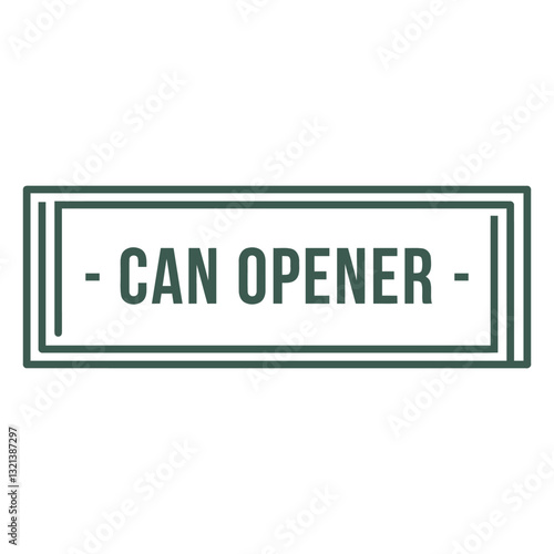 Can Opener Sign: An image of a vintage can opener sign against a clean background, representing utility and simplicity.