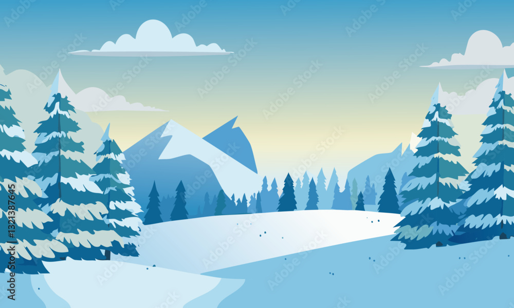 Fototapeta premium winter mountain landscape