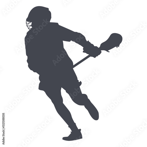 lacrosse player silhouette action pose clip art preview