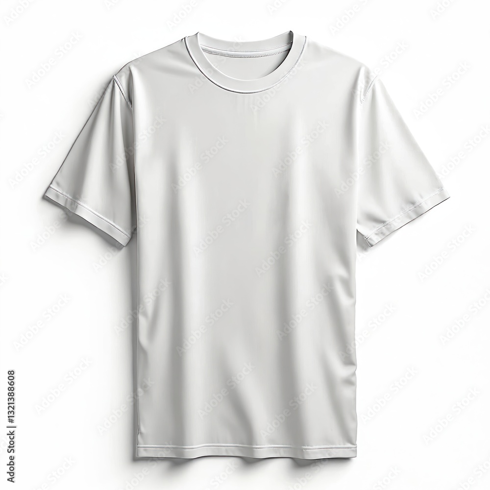 Plain white T-shirt isolated on white. Blank short sleeve cotton tee-shirt template. Unisex casual garment for apparel printing, clothes mockup, brand, graphic design presentation. Basic clothing for Plain white T-shirt isolated on white. Blank short sleeve cotton tee-shirt template. Unisex casual garment for apparel printing, clothes mockup, brand, graphic design presentation. Basic clothing for