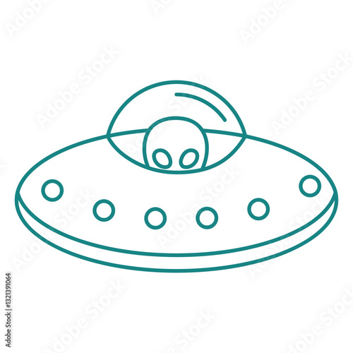 Intergalactic Encounter: Artistic outline of a UFO, hinting at extraterrestrial life and the mysteries beyond our world. 