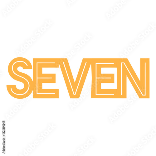 Number Seven Text: A simple image featuring the number seven boldly displayed, ideal for adding a clean touch to any project.